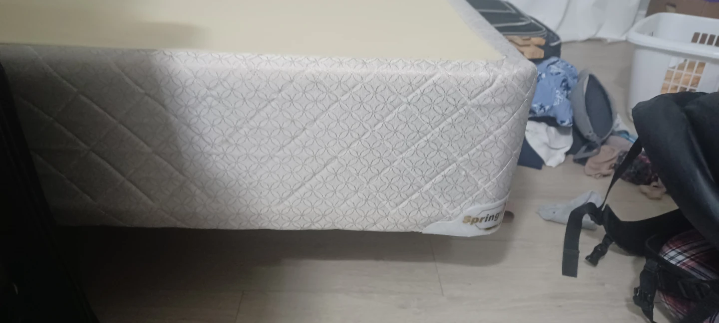 Metal frame with wheels and box spring twin size - photo 3