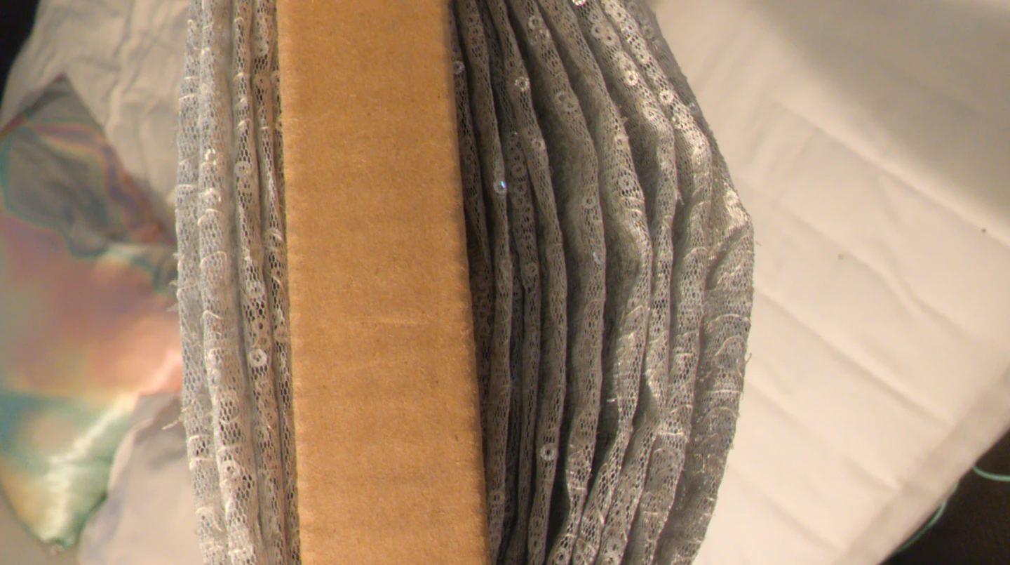 Several Metres Silver Sequined Material - photo 3