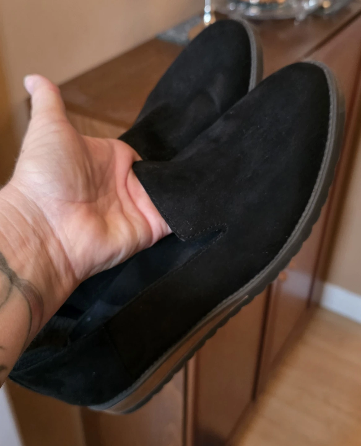 Dr. Scholl's Black Suede Loafers Size 8 - photo 4