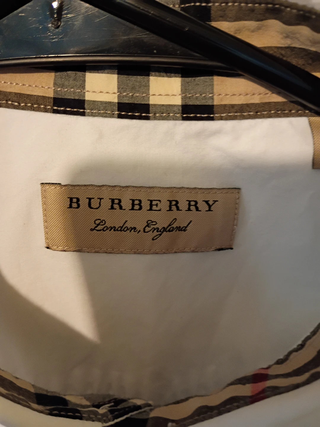 Burberry London England White Dress Shirt