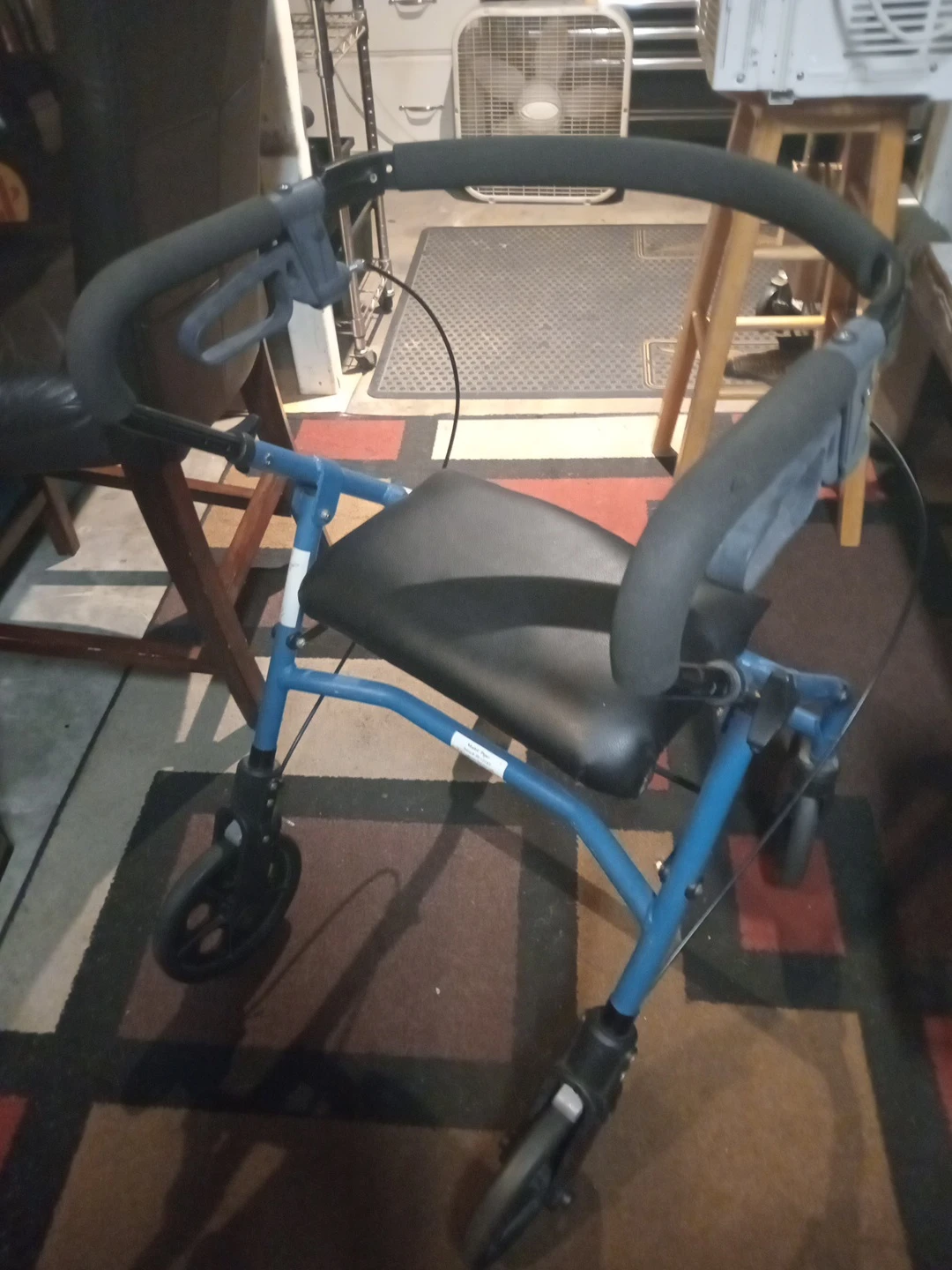 Blue Rolling Walker with Seat - photo 3