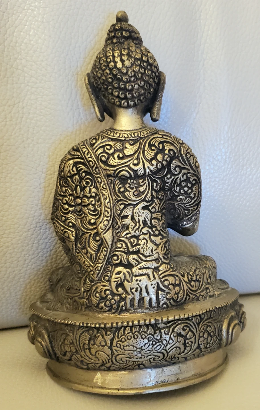 8" Tall Vintage Brass Buddha Statue - photo 2