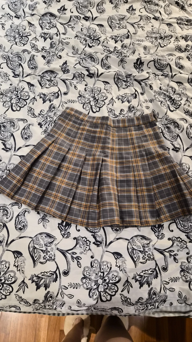 Plaid Pleated Mini Skirt