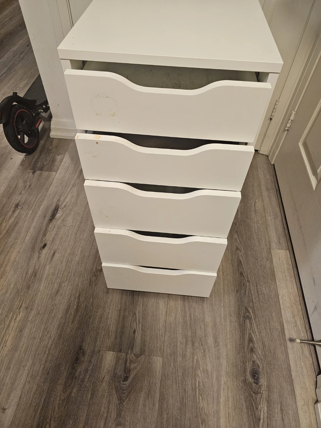 Ikea Alex White 5-Drawer heavy wood Storage Unit - photo 3