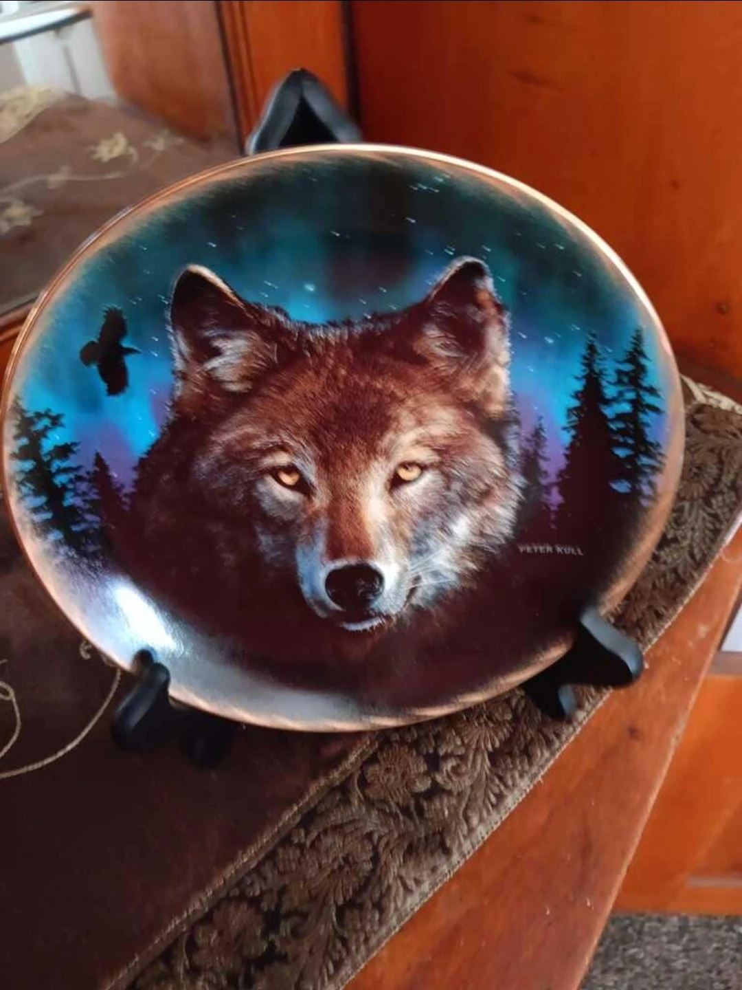 Peter Kull Wolf Decorative Plate - Midnight Magic - photo 3