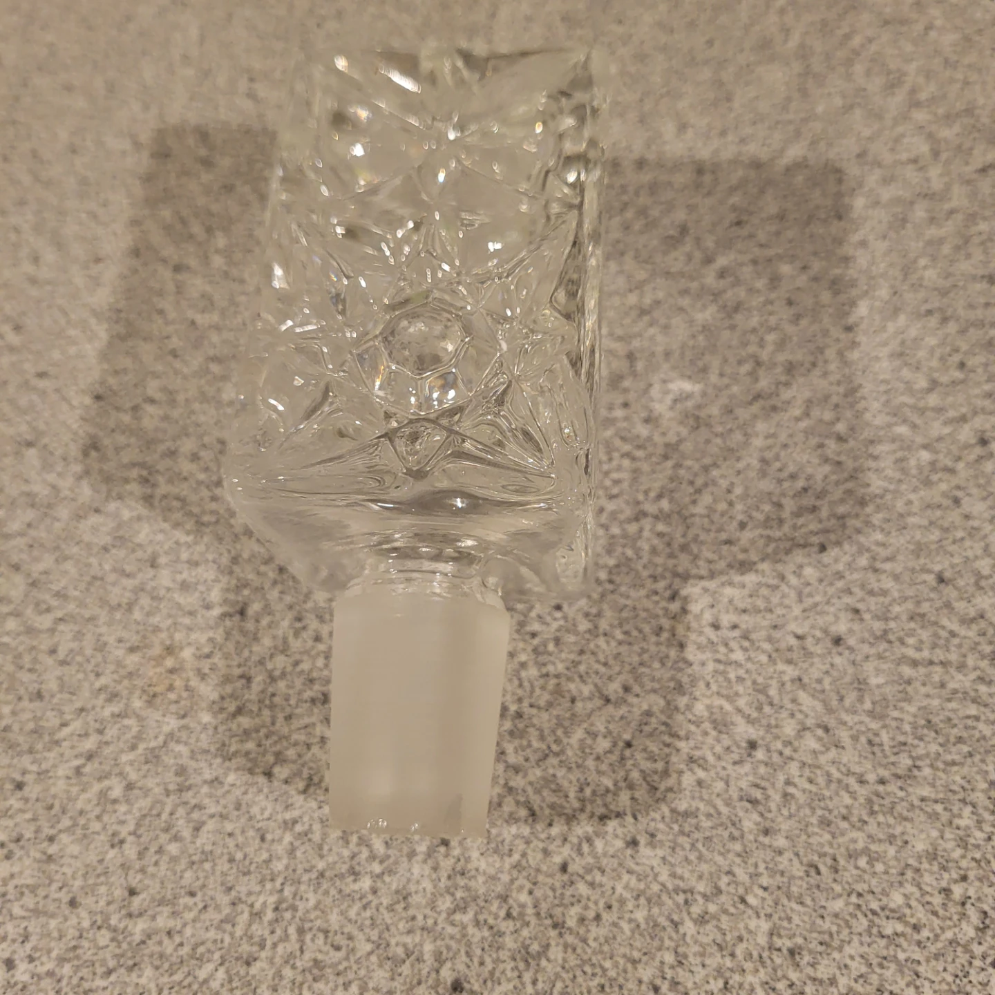 Vintage Clear Cut Glass Decanter Stopper