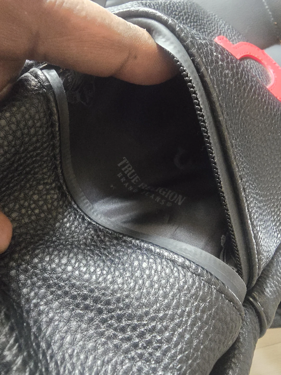 True Religion Black Faux Leather Sling Bag - photo 5
