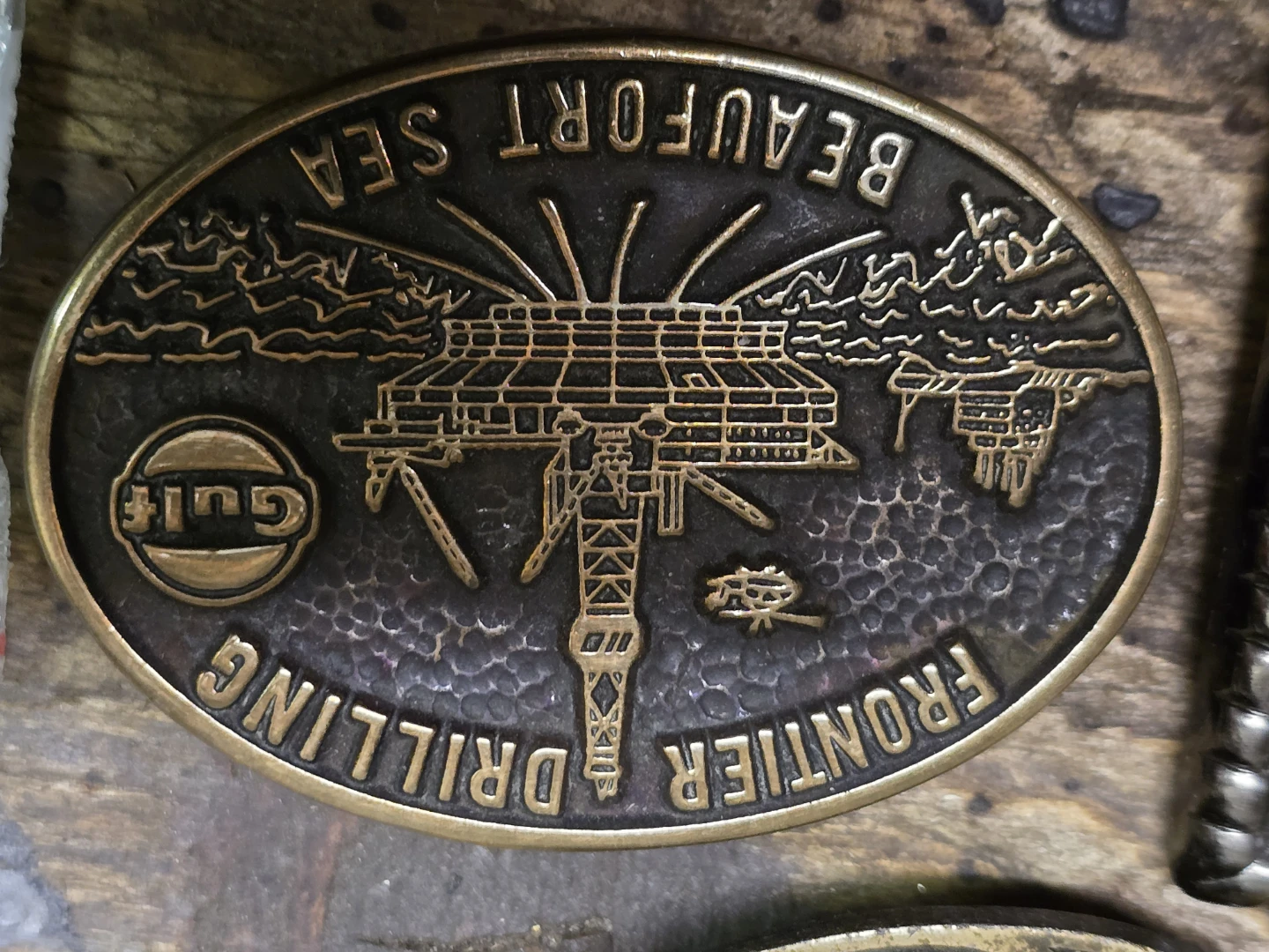 Gulf Frontier Drilling Beaufort Sea Belt Buckle - photo 2