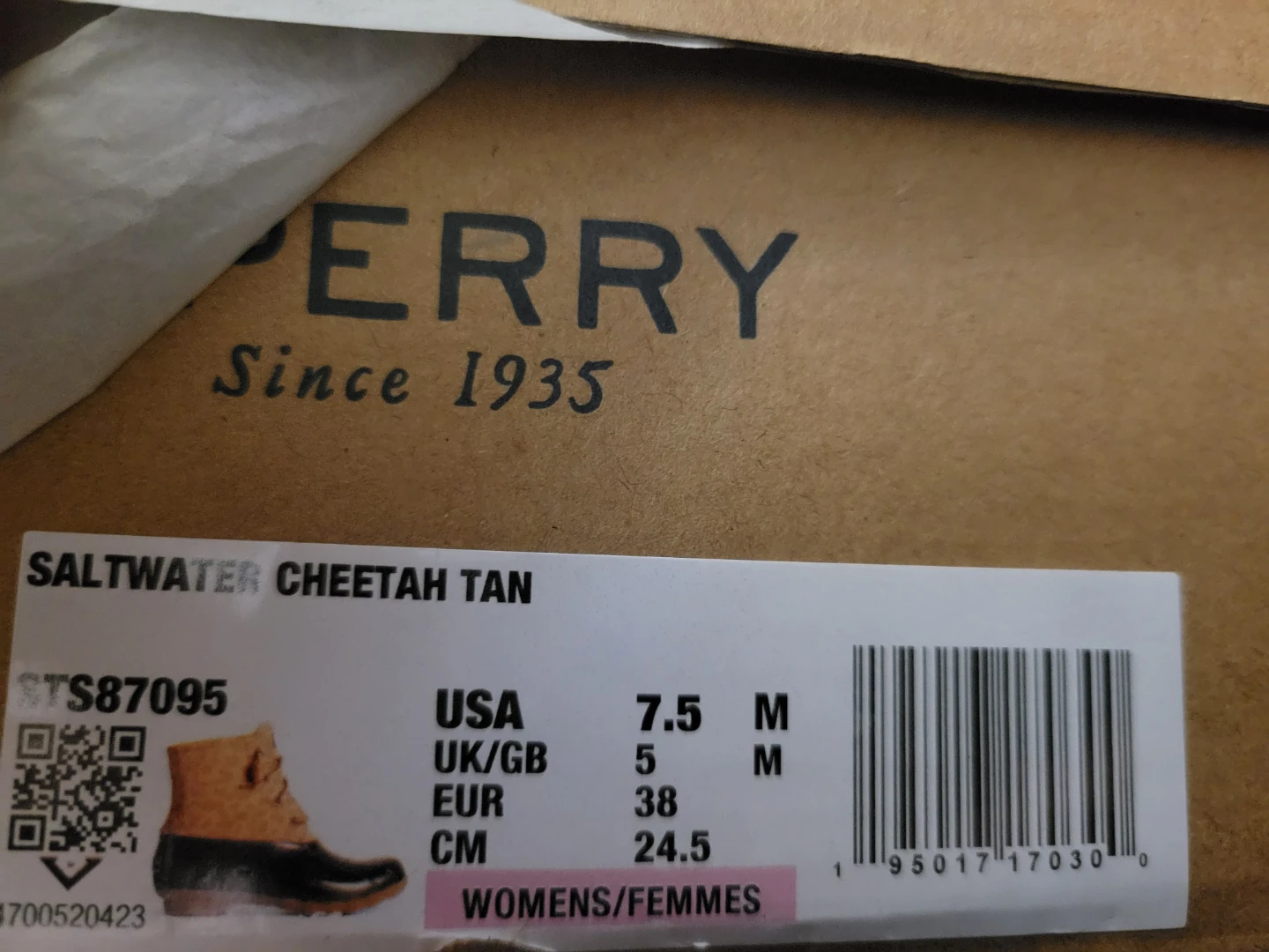 Sperry Saltwater Cheetah Tan Duck Boots - photo 2
