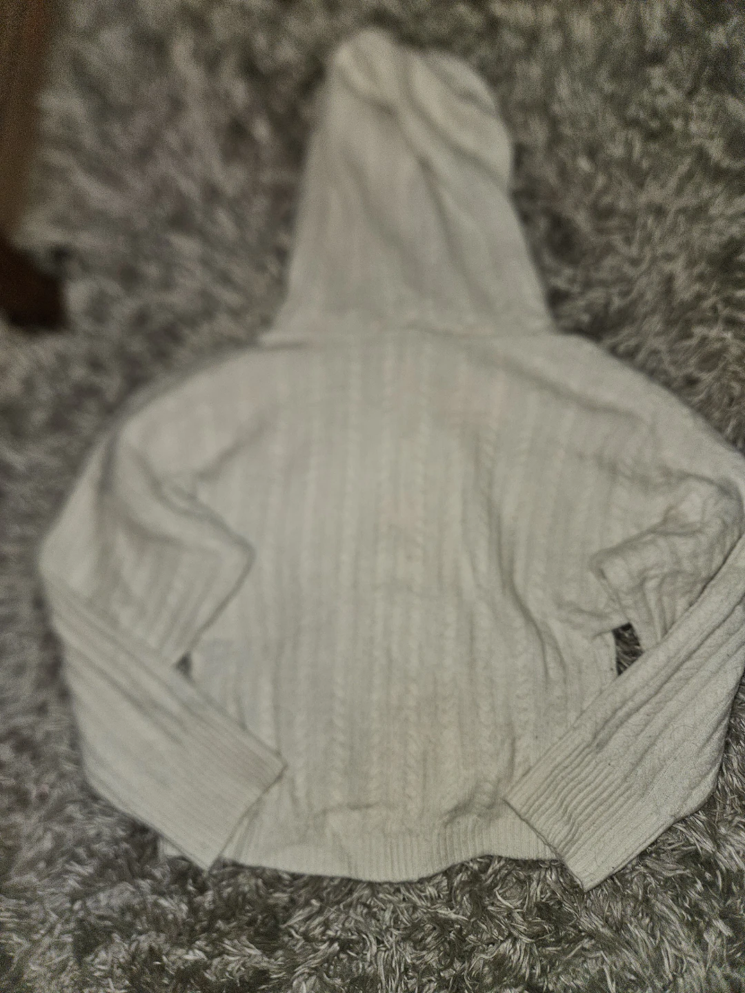 For The Republic Cream Knit Hoodie - photo 3