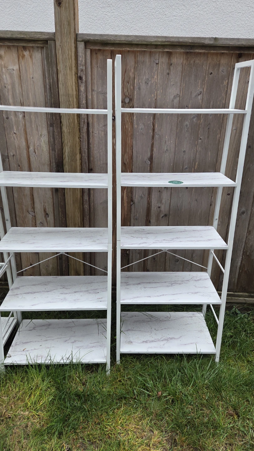 Gemzy Faux Marble Ladder Shelf x 2 - photo 2