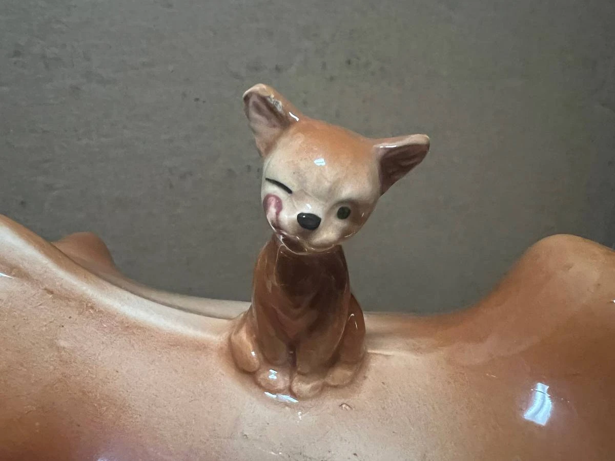 Vintage Ceramic Cow & Kitten Cookie Jar - photo 3