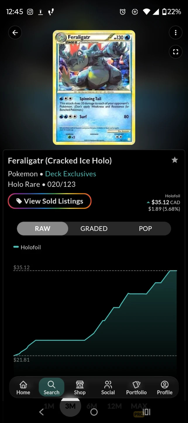 Feraligatr 20/123 - Cracked Ice Holo - Pokemon - HGSS - photo 3