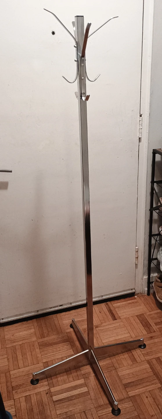 Chrome Floor Coat Rack