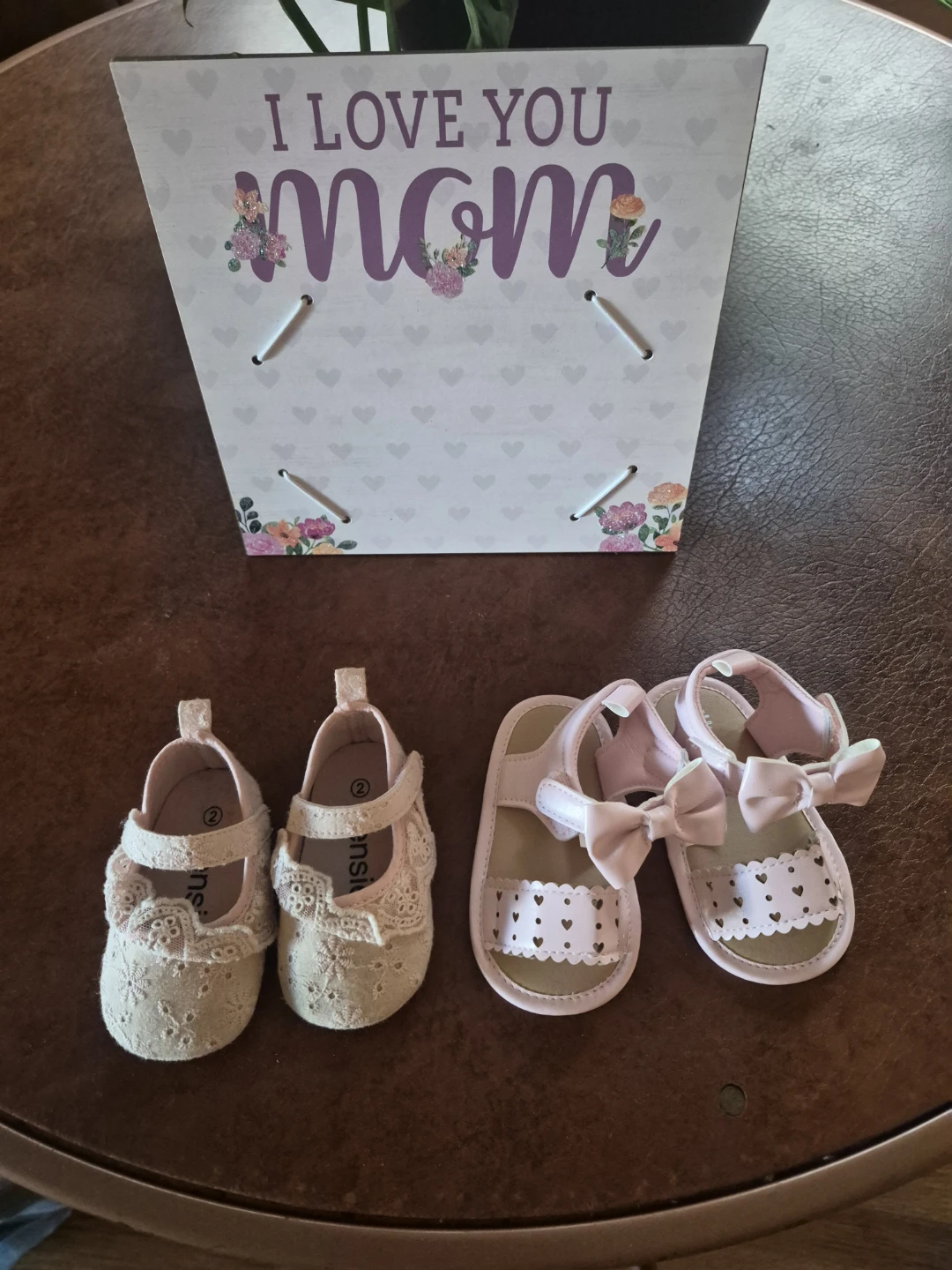 Baby Girls Pink Shoes Size 3 and 2