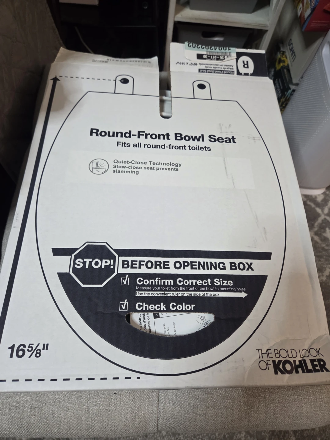 Kohler Round-Front Bowl Seat with Quiet-Close Technology