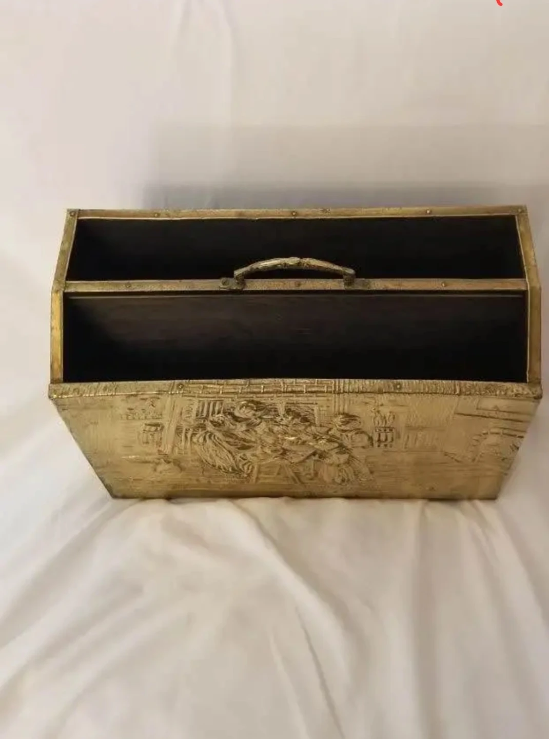 Vintage Brass Decorative Magazine Holder