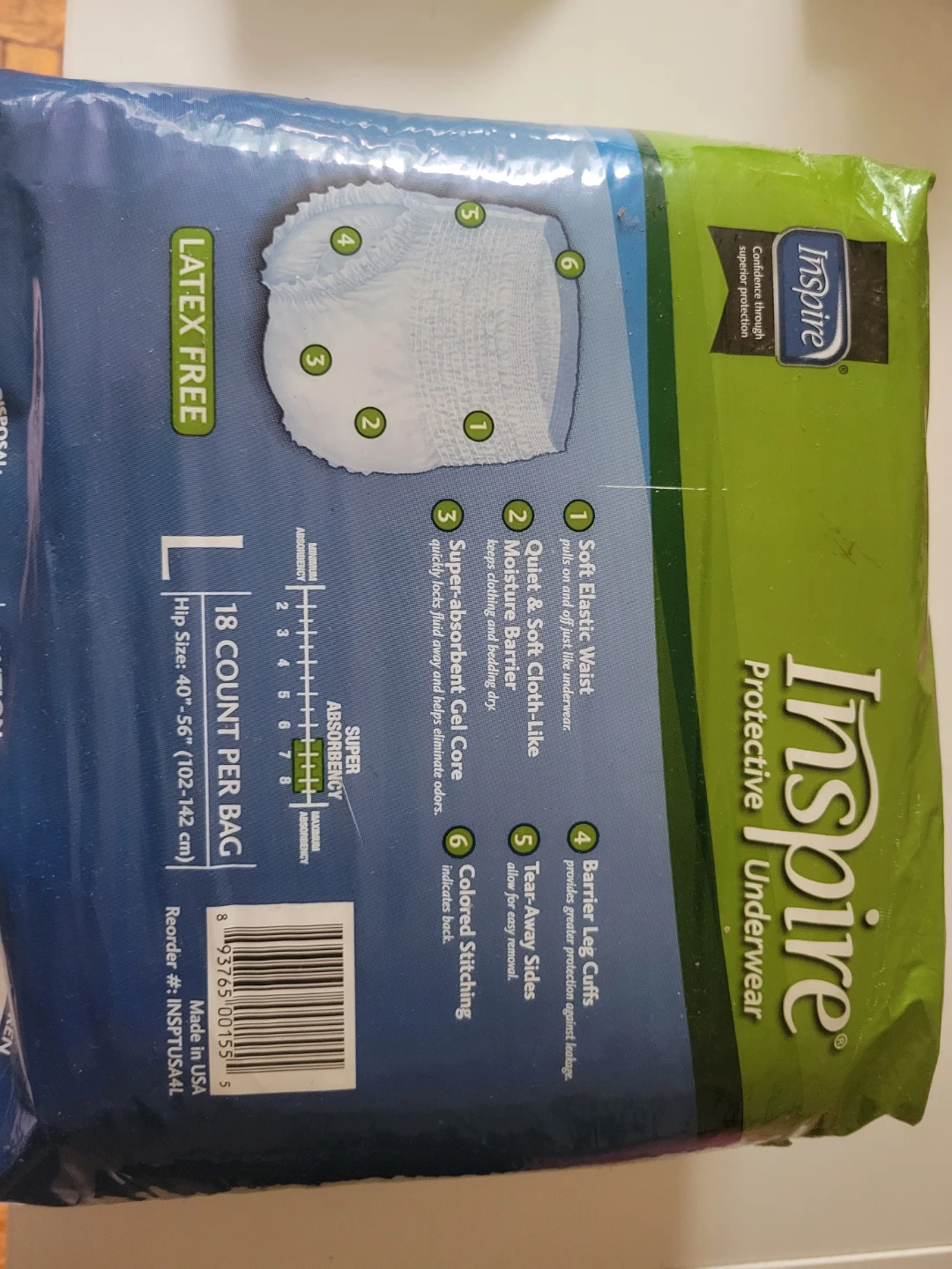 Inspire Protective Underwear Size L - 18 Count - photo 2