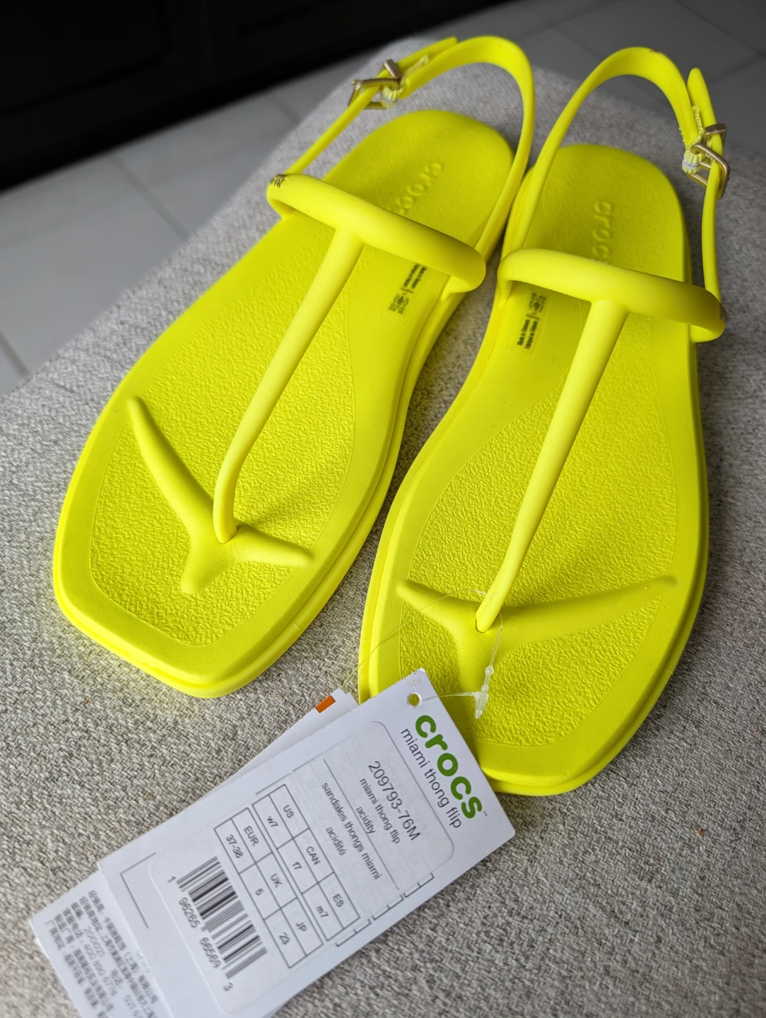 Crocs Miami Thong Flip Sandals - Yellow - Size 7 - photo 2