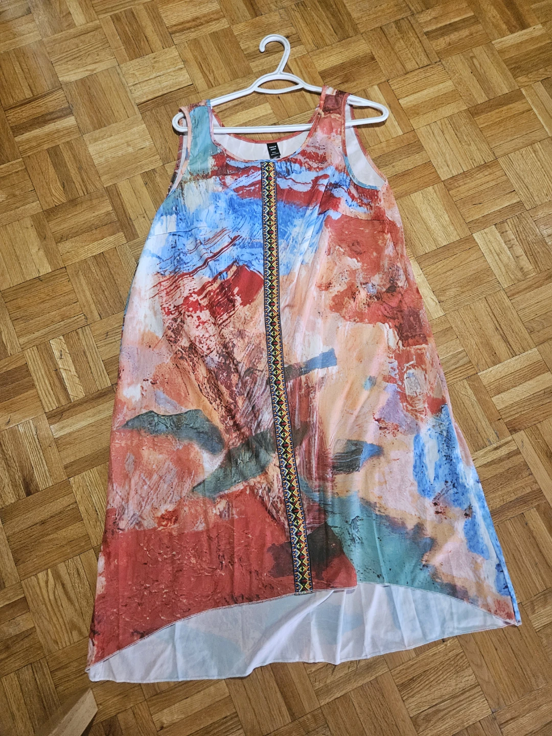 Shein Women's Sleeveless Abstract Print Dress