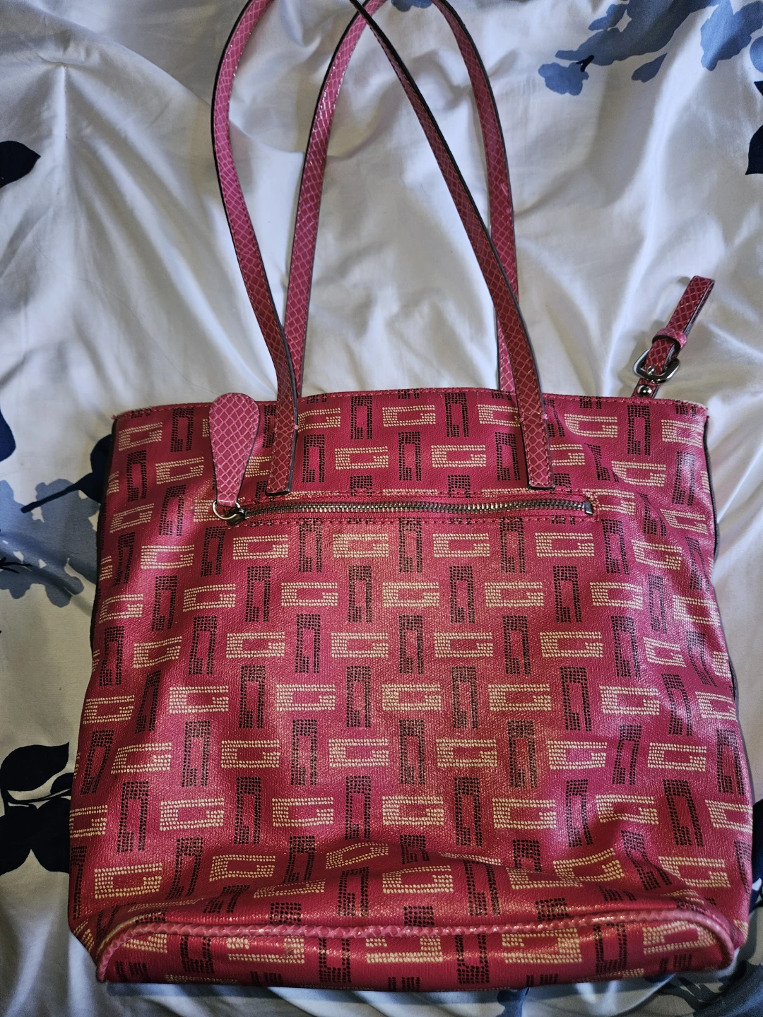 Guess Pink Monogram Tote Bag - photo 2
