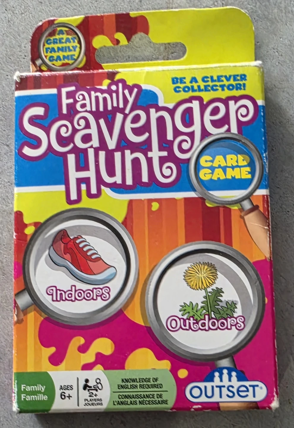 Family Scavenger Hunt Card Game