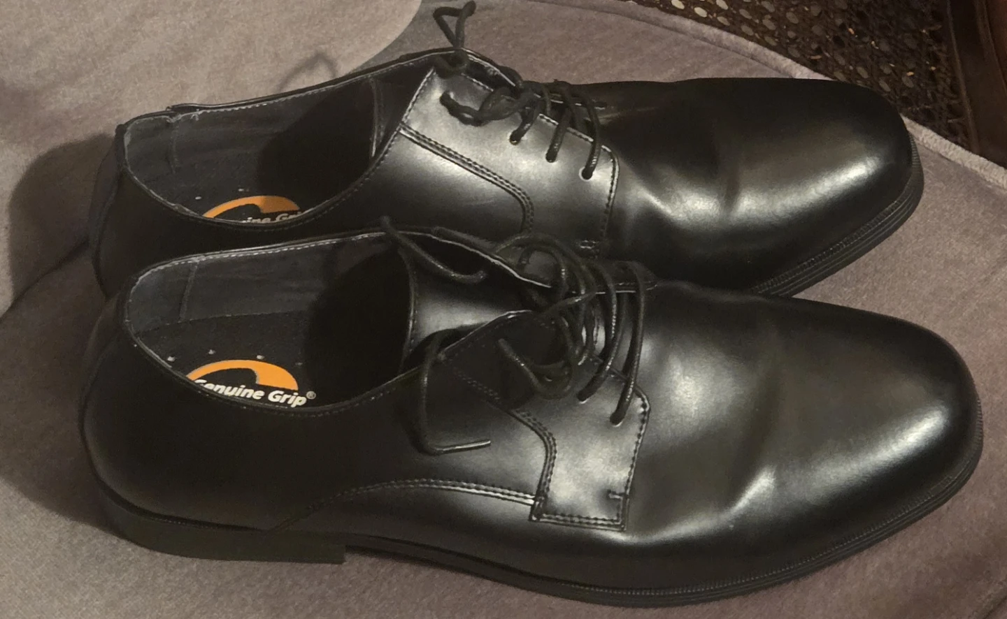 Men's 16 Wide Black Dress Leather Oxford Shoes. EUC. - photo 3