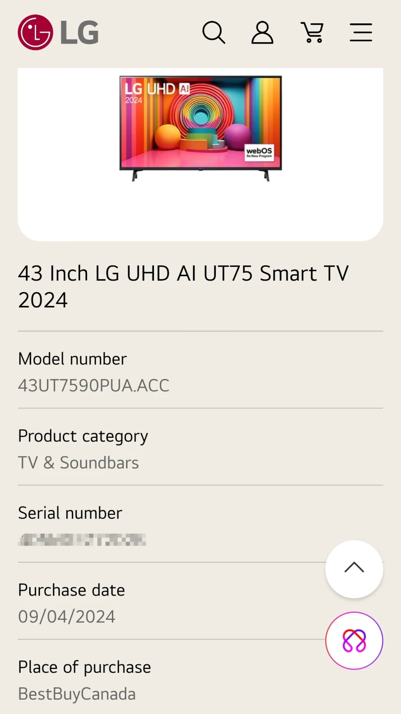 43" LG UHD Al UT75 Smart TV 2024 Black for sale - photo 4