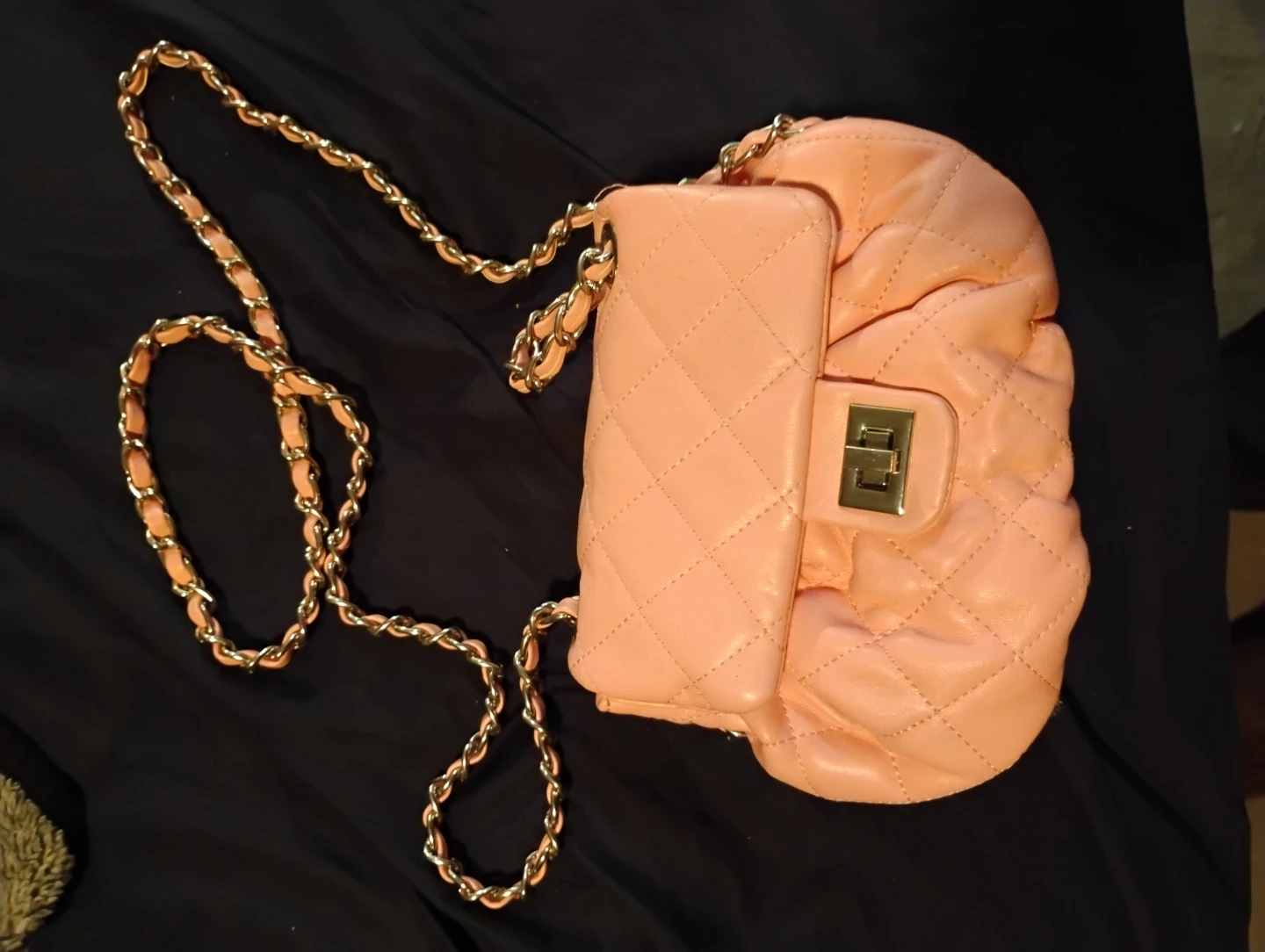 Quilted Chain Shoulder Bag - Pink - photo 2