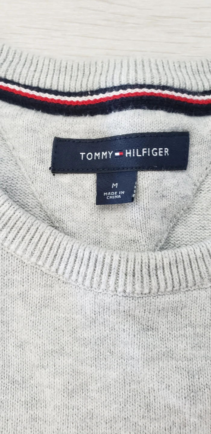 Tommy Hilfiger Men's Grey Crew Neck Sweater Size M - photo 2