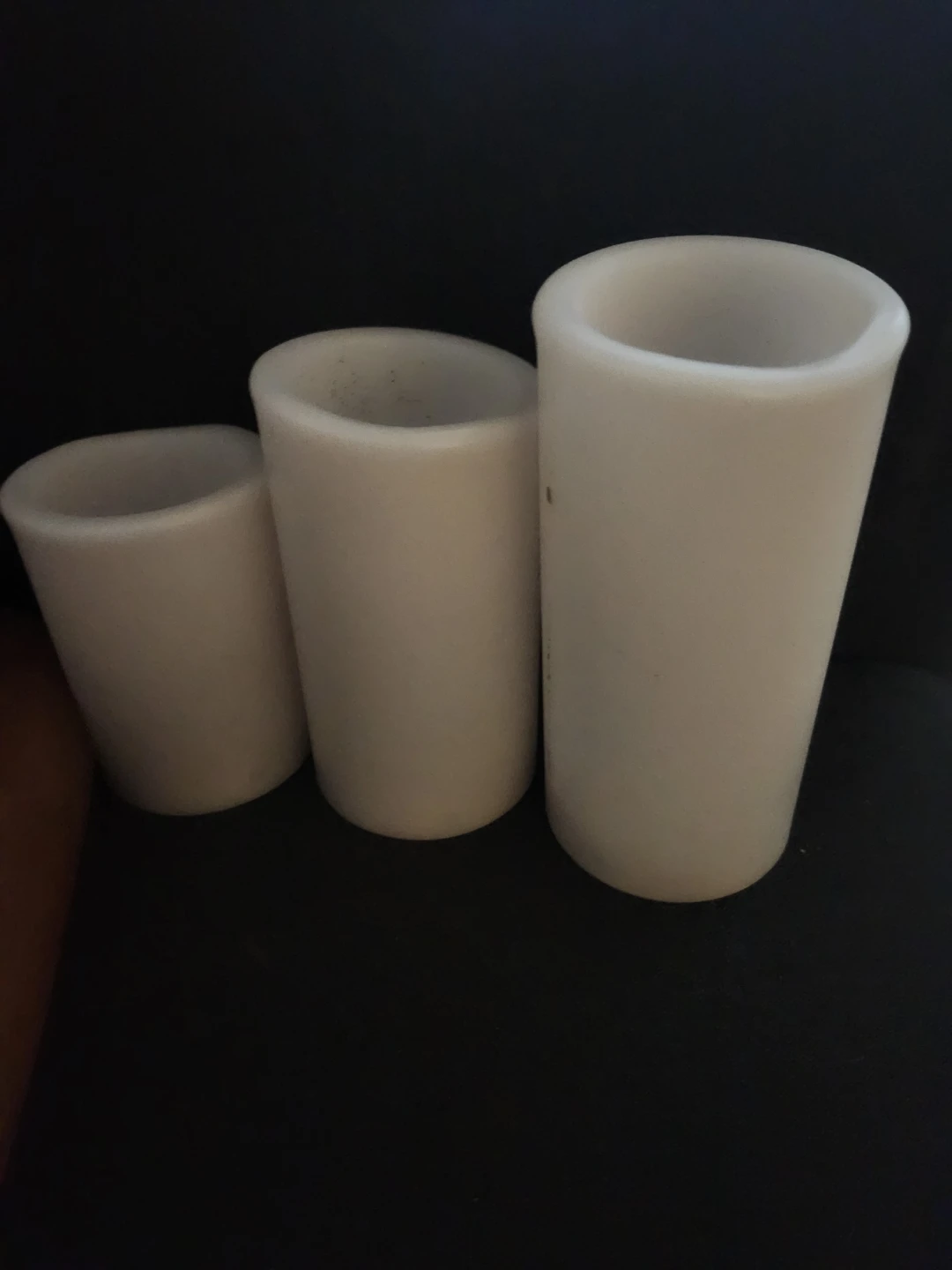 Ikea Set of 3 White electric candles