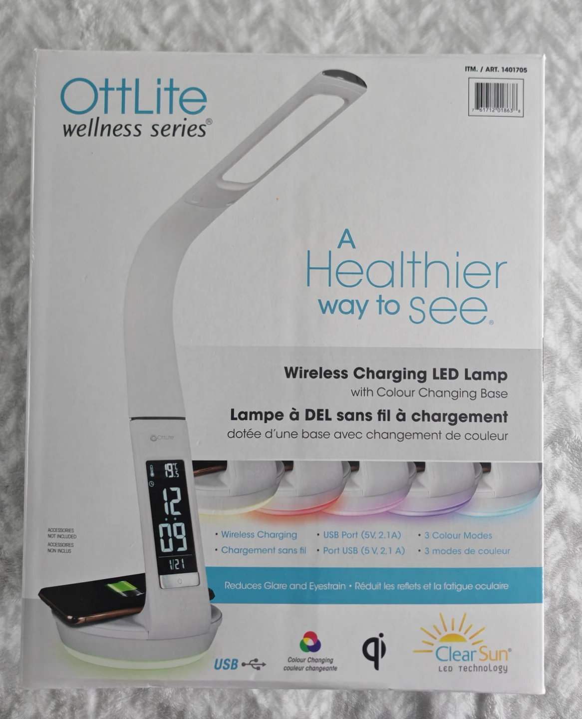 OttLite Wellness Series – Wireless Charging LED Lamp - photo 2