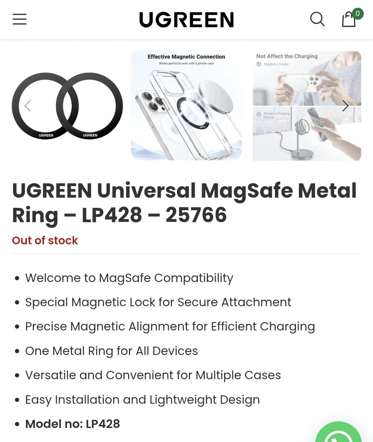 UGREEN Universal MagSafe Metal Ring - 2 Pack - photo 3