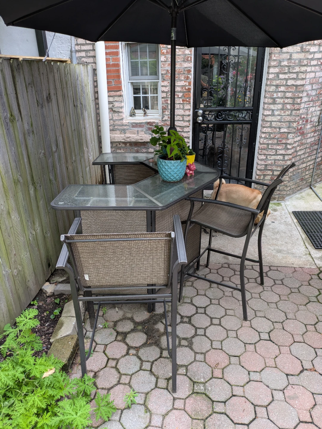 Outdoor Bar Table and Chairs Set