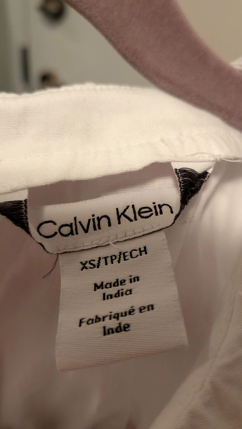 Calvin Klein White Sleeveless Smocked Peplum Top XS - photo 3
