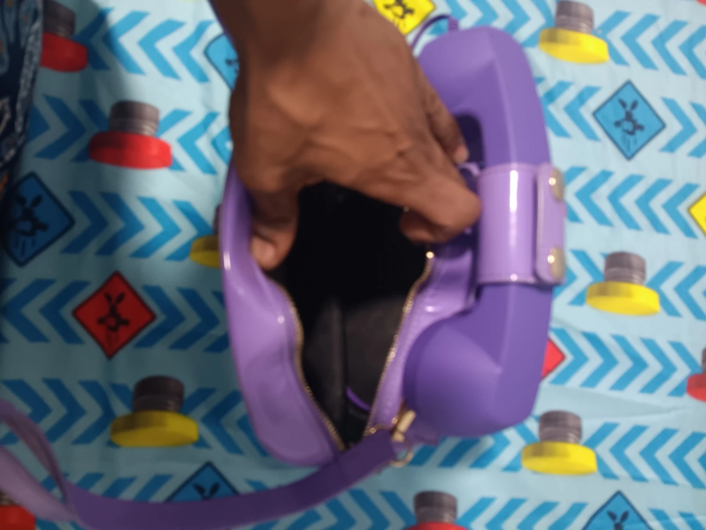 Purple Rotary Bluetooth Phone Shoulder Bag - photo 2