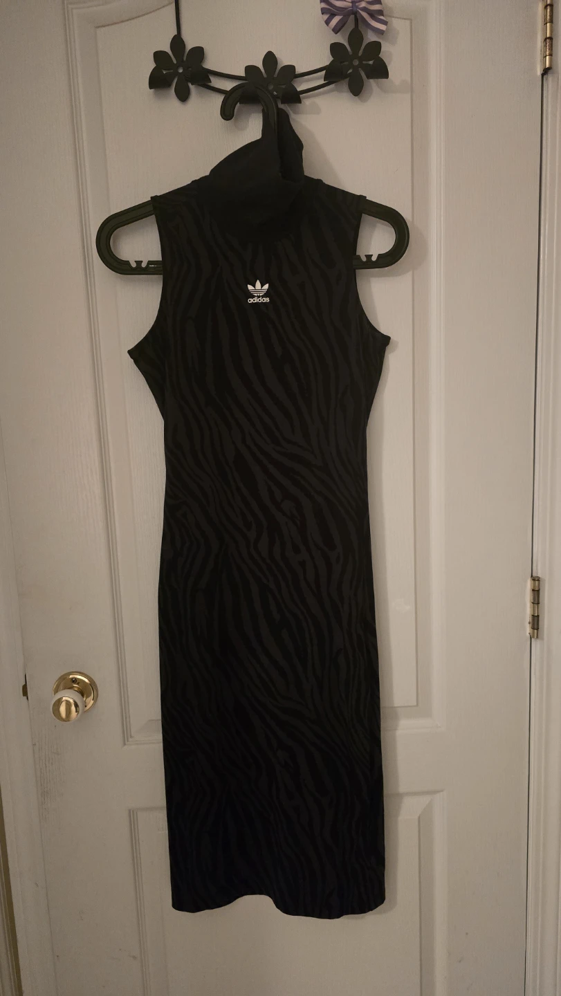 Adidas sleeveless turtleneck dress with zebra print - Size XS