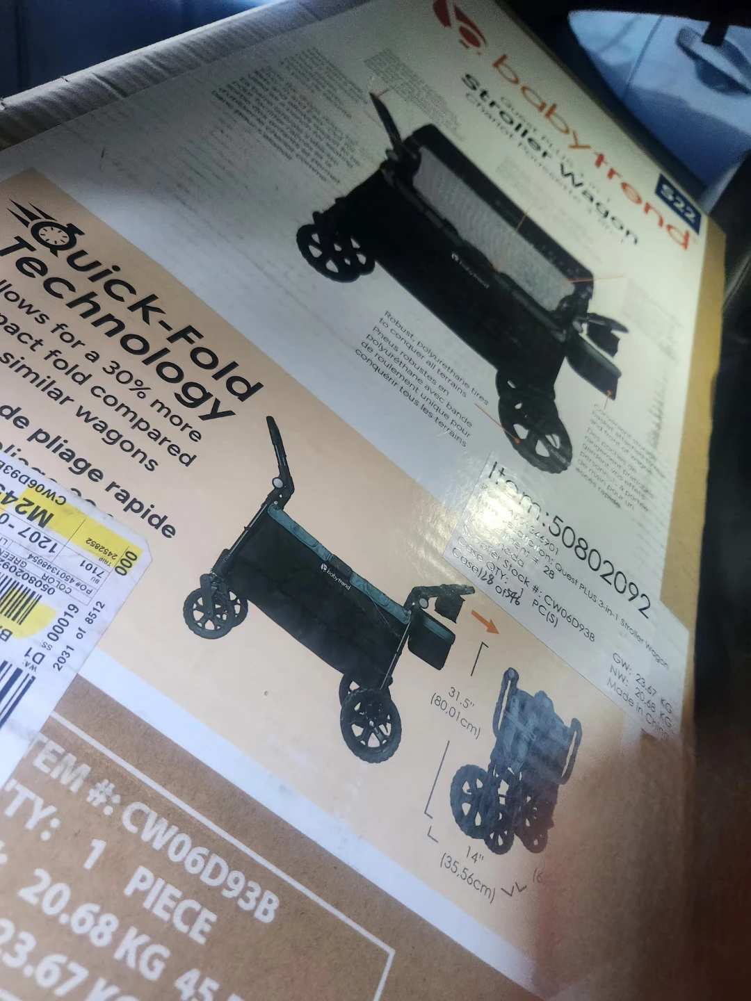 Brand New Baby Trend Quest PLUS 3-in-1 Stroller Wagon - photo 4