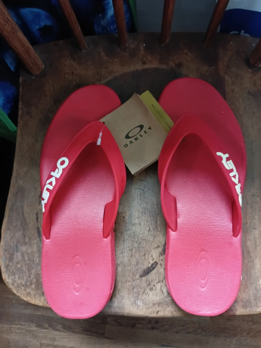 Oakley Red Flip Flops