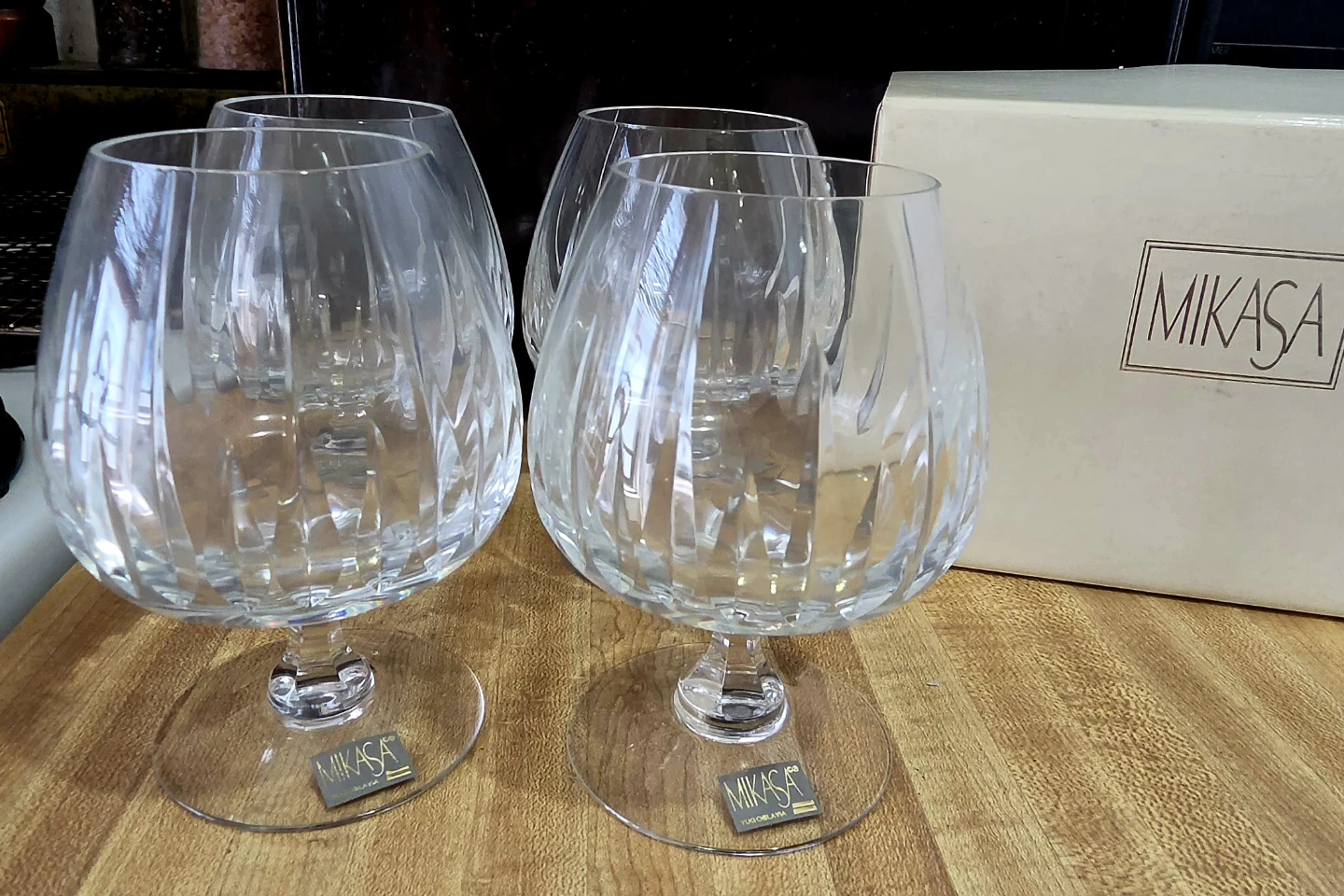 Vintage New Mikasa Brandy Glasses