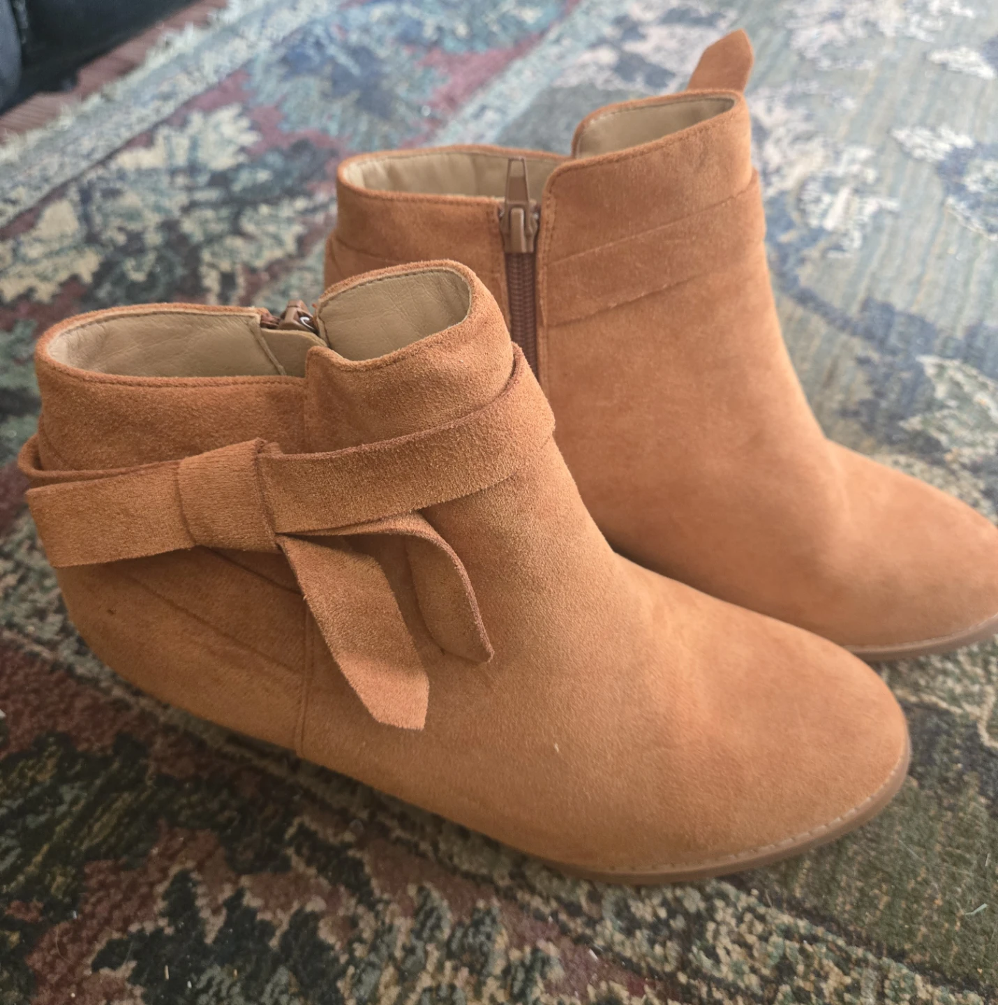 Women's Suede Ankle Boots - Size 8 - photo 2