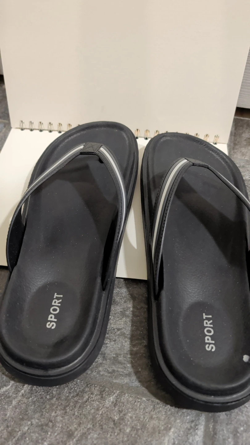 Black SPORT Flip Flops
