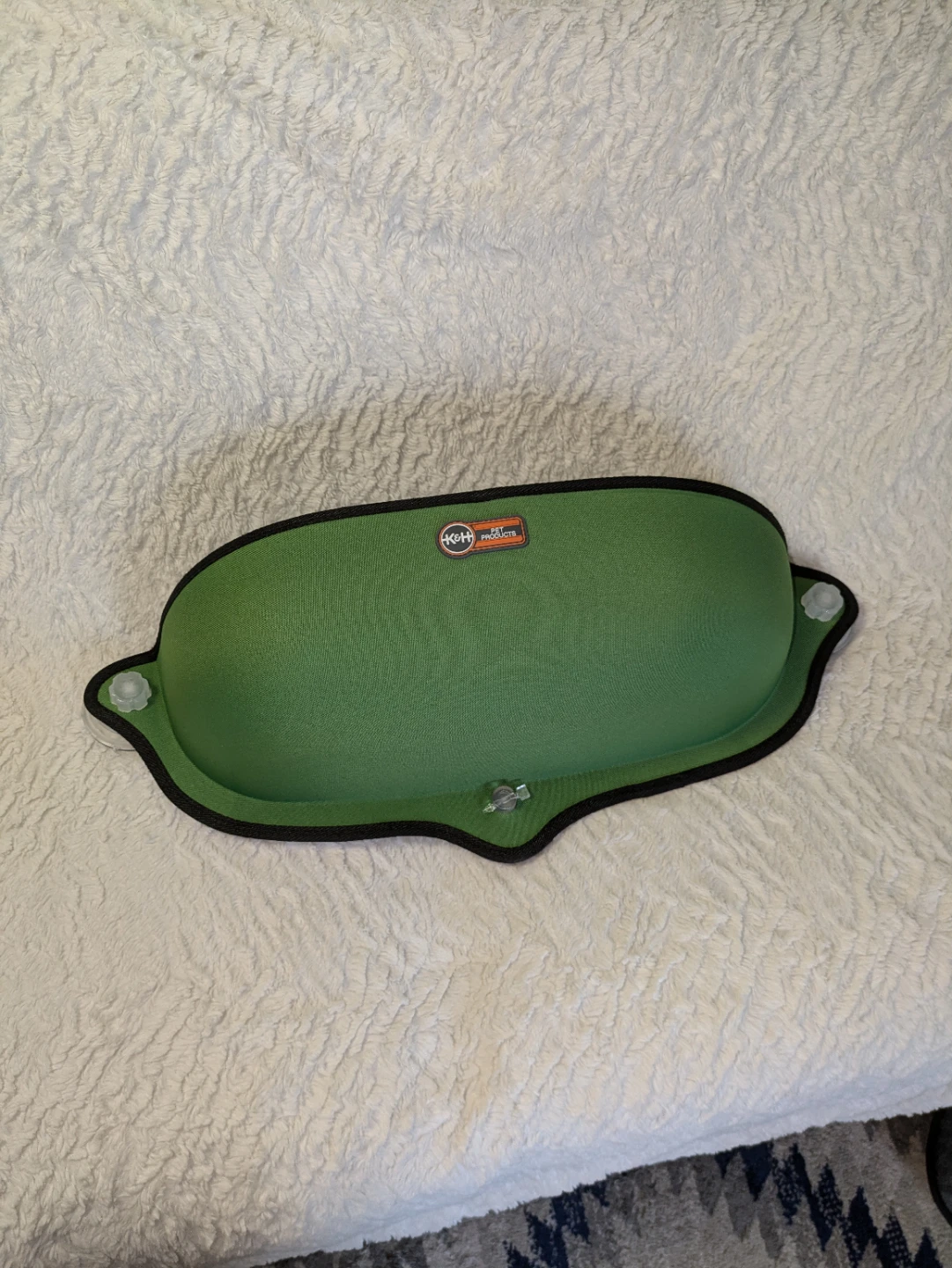 Cat window basket suction cups green
