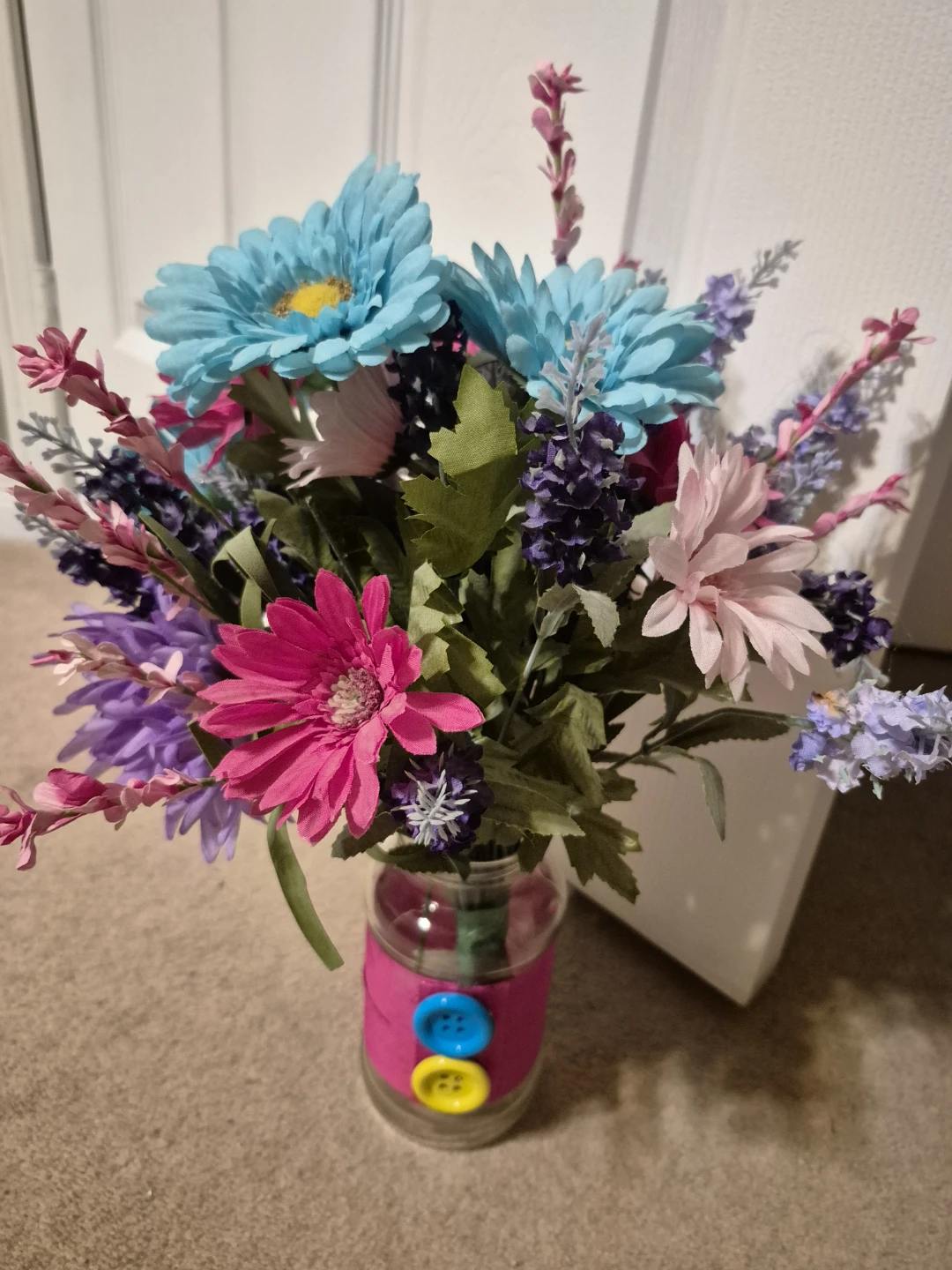 Artificial Flower Arrangement in Jar