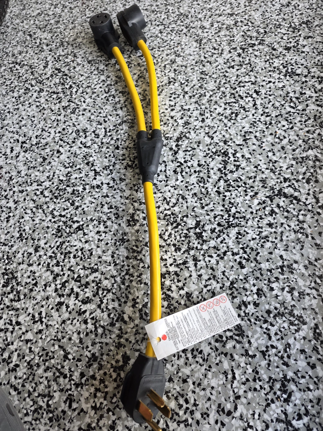 3ft NEMA 14-30P to Dual 14-30R Dryer Adapter Cord - photo 2