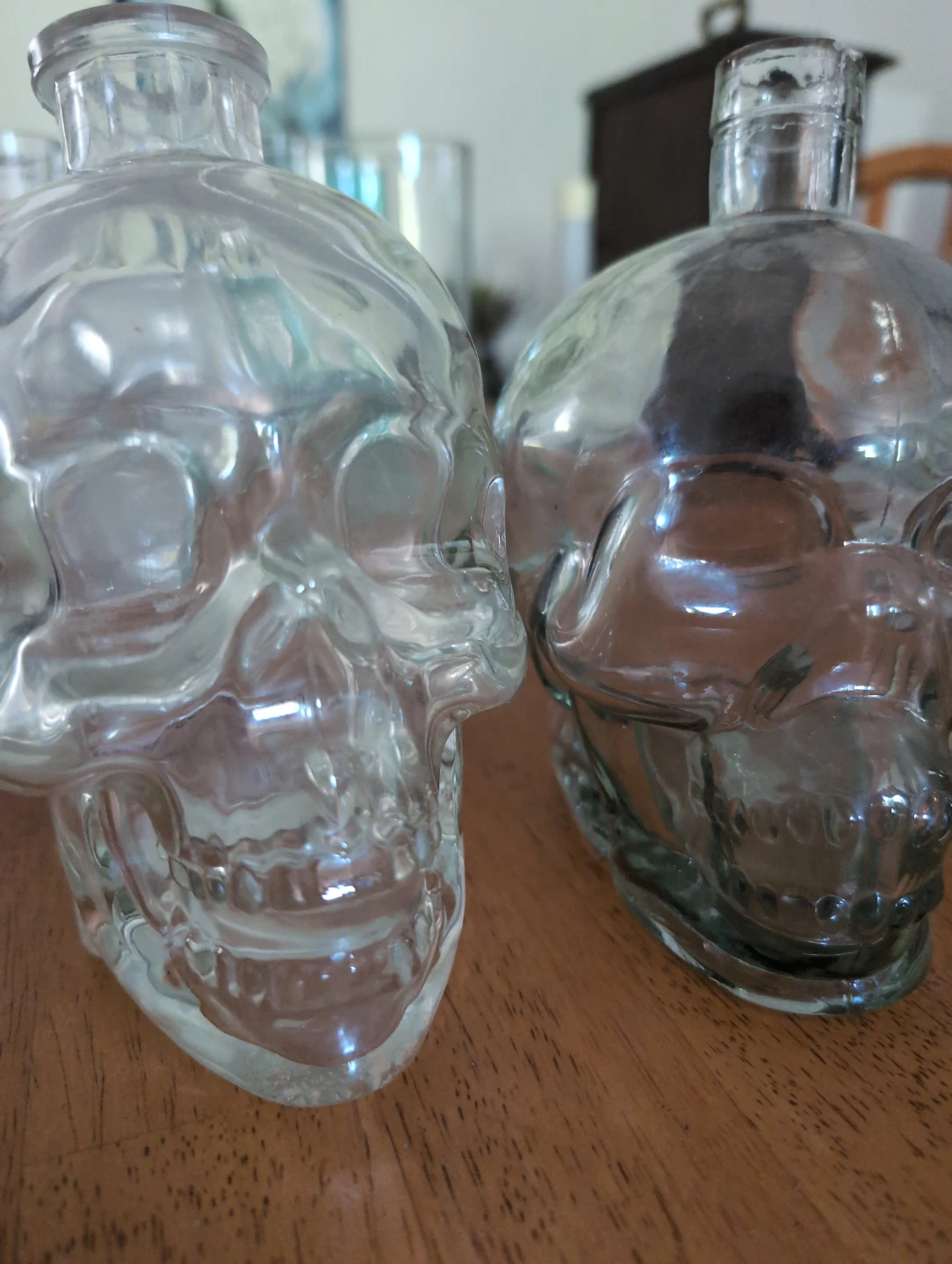 Set of 2 Glass Skull Shaped Bottles - photo 2