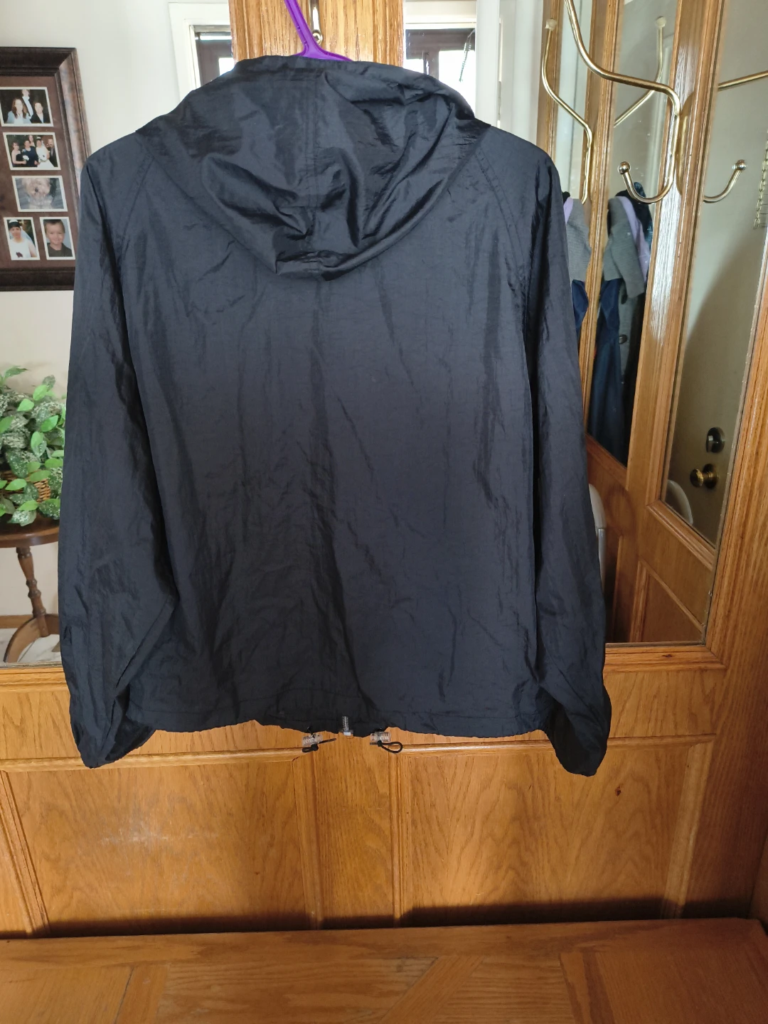 Togo Black Hooded Windbreaker Jacket - photo 4