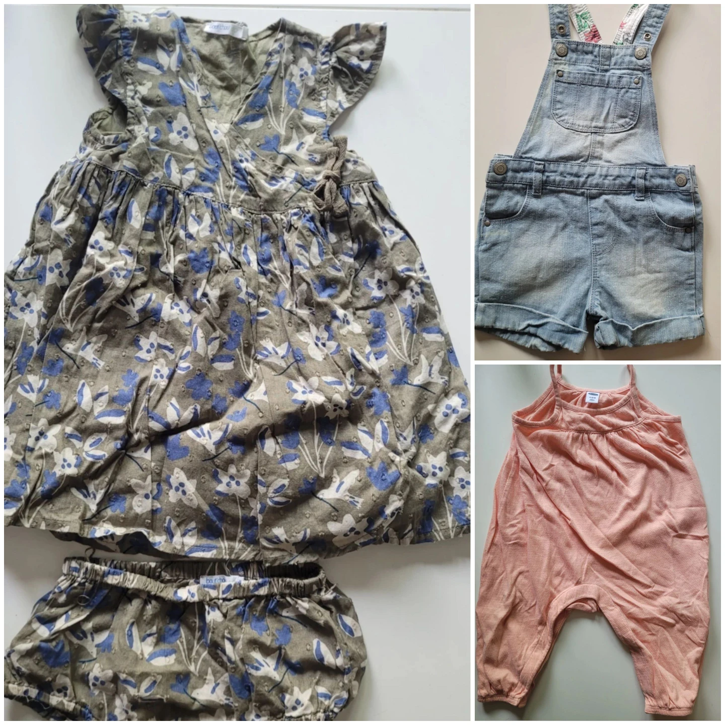 12 M Baby Girls Floral Dress & Bloomer Set