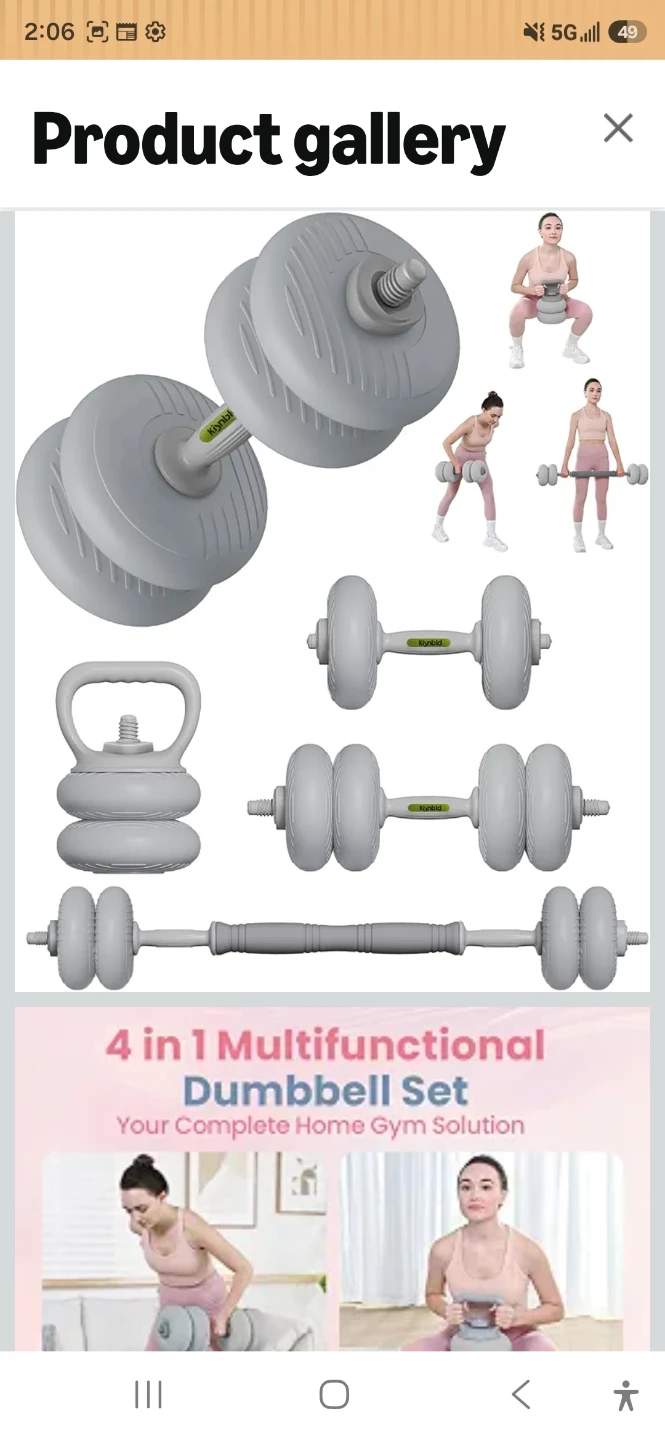 4-in-1 Multifunctional Dumbbell Set