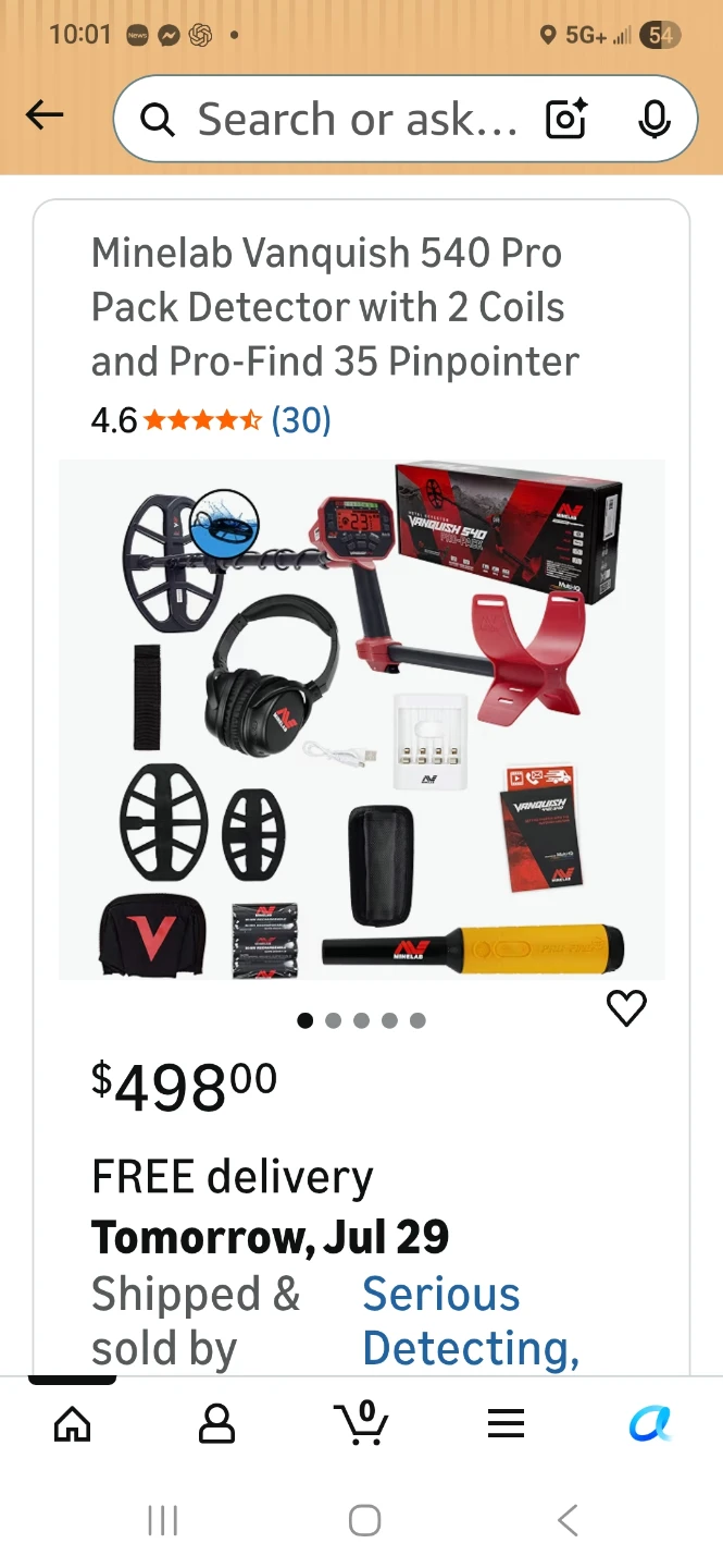 Minelab Vanquish 540 Pro Pack Metal Detector - photo 3